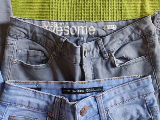 2 pantalones vaqueros talla XS
