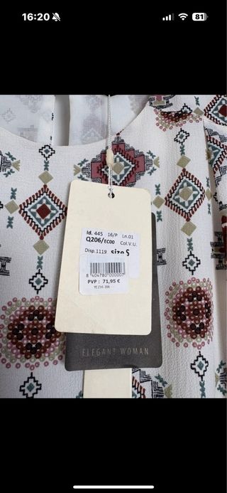 Mono corto boho chic blanco y marrón