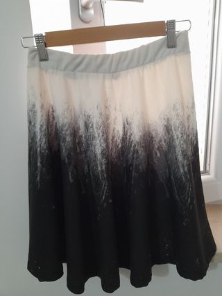 Gonna corta bianca e nera Tg S