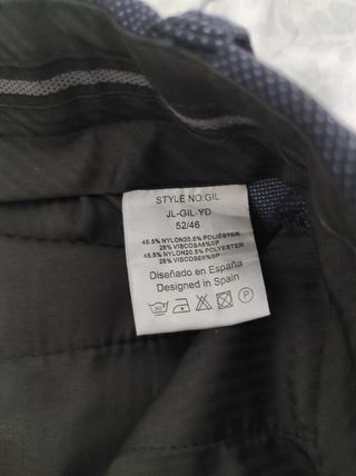 Traje azul marino elástico - Boda