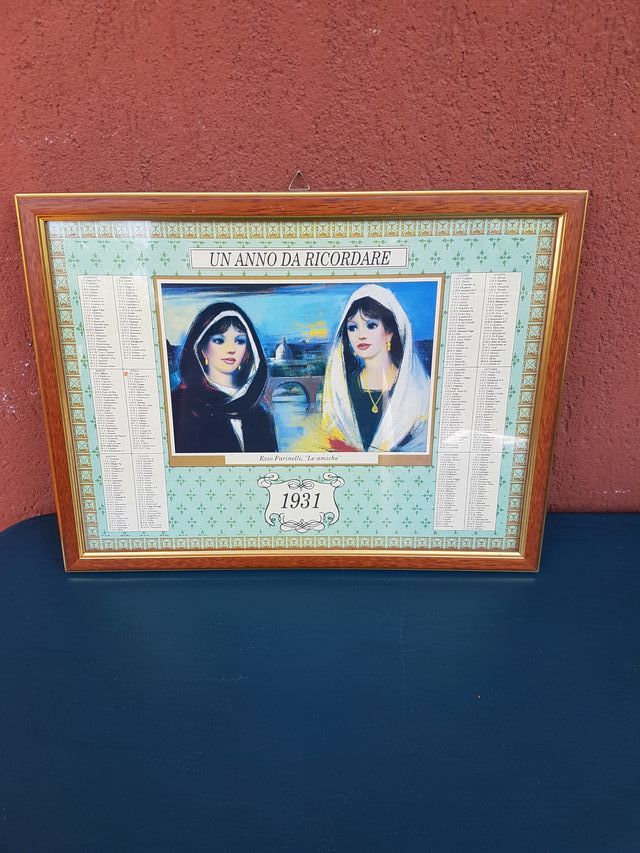 Quadro Vintage Calendario 1931