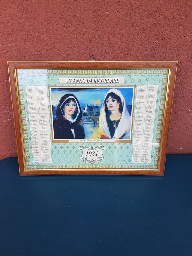 Quadro Vintage Calendario 1931