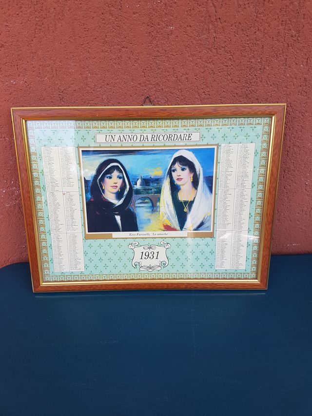 Quadro Vintage Calendario 1931