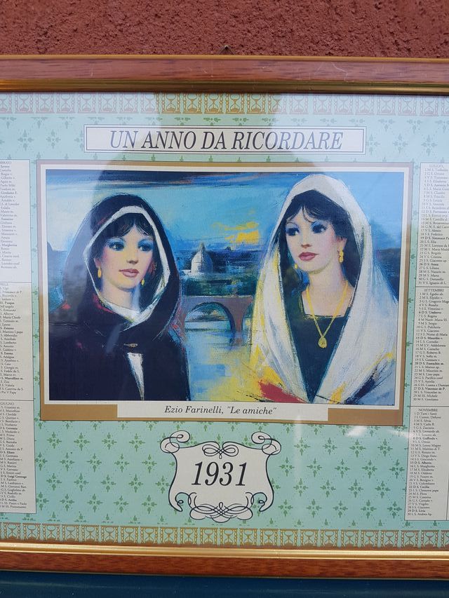 Quadro Vintage Calendario 1931
