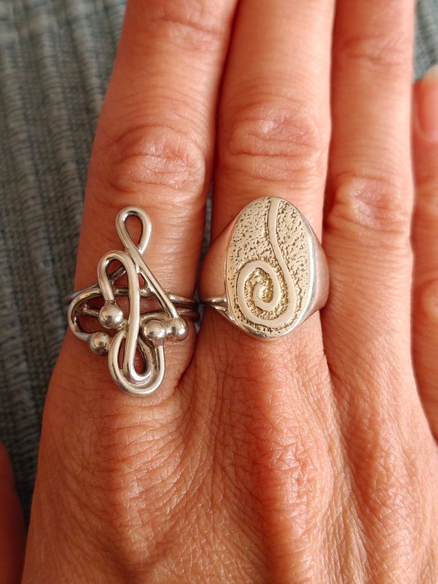 Anillo Nota musical, plata