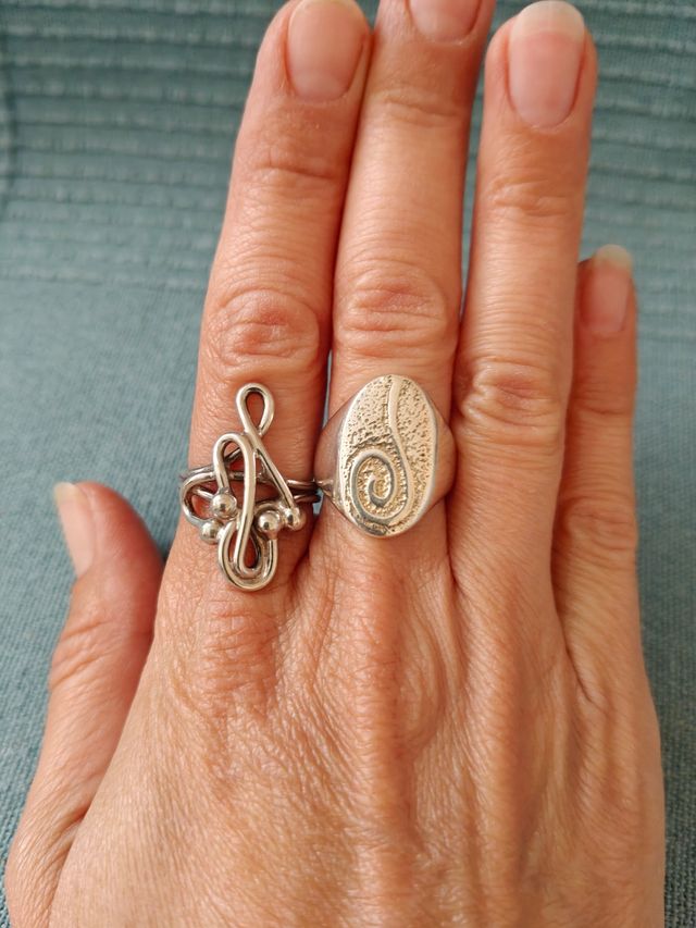 Anillo Nota musical, plata