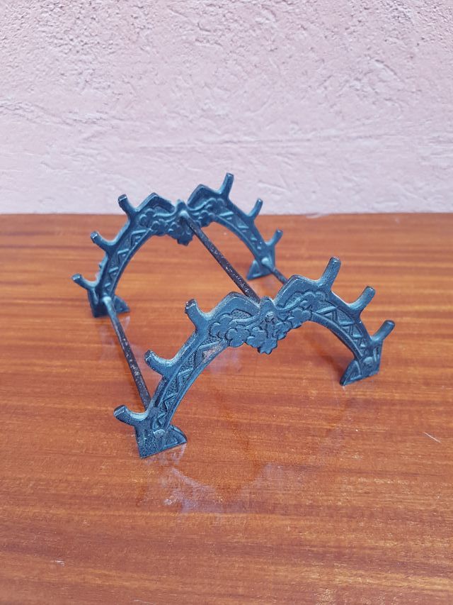 Vecchio portapenne in ferro Arte Vittoriana Epoca