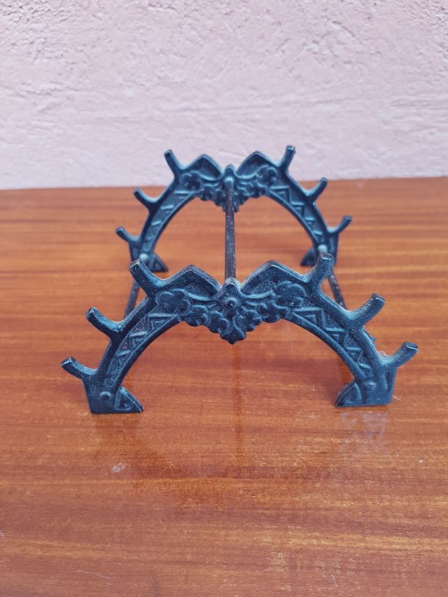 Vecchio portapenne in ferro Arte Vittoriana Epoca