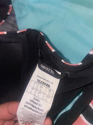 Bikini Tezenis rayas rosa-negro