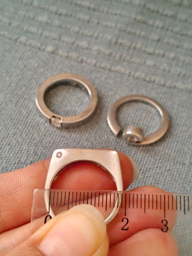 Anillos plata y circonita