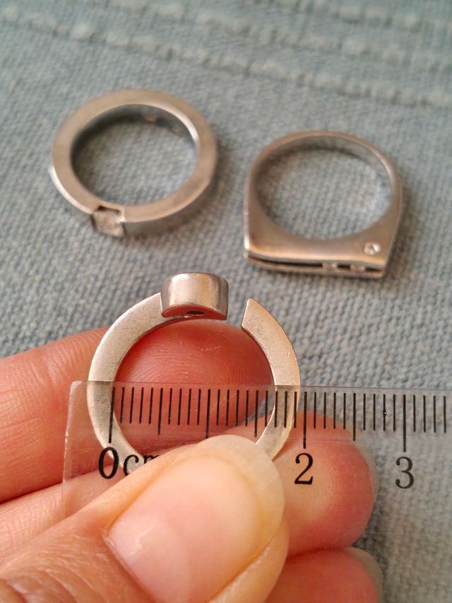 Anillos plata y circonita