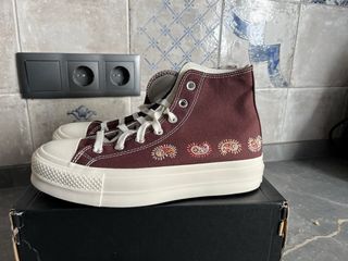 Converse plataforma marrones