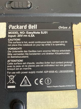 Packard Bell EasyNote SJ51 - Portátil Negro
