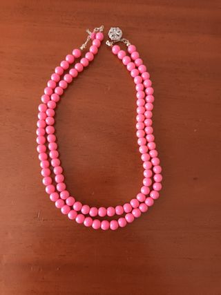 Collana doppia rosa corallo rosa