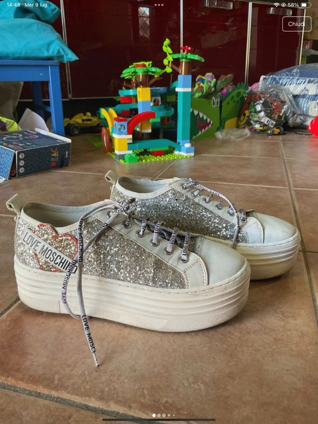 Love Moschino Scarpe Glitter 37 buono stato