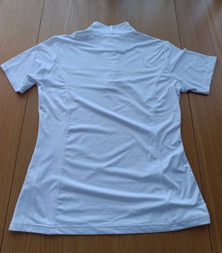 Polo equitación blanco mujer
