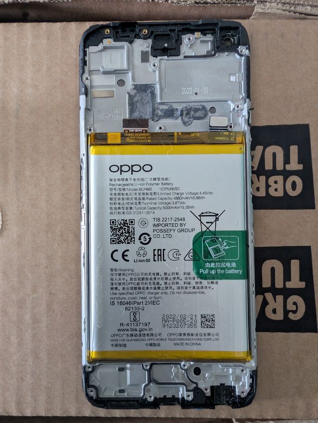 Oppo A76 - Batteria+Schermo rotto