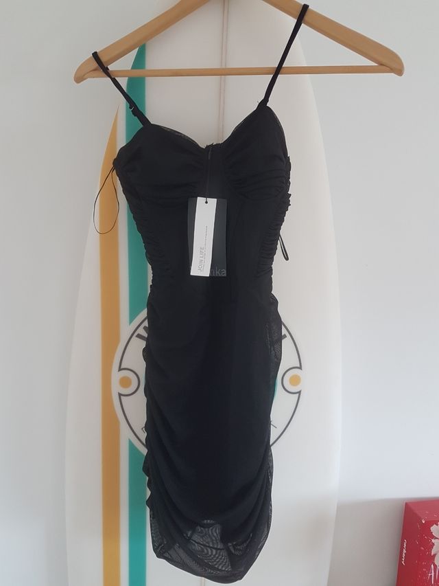 Vestido Bershka negro talla XS