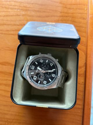 Reloj Fossil - Cronógrafo Negro y Plata