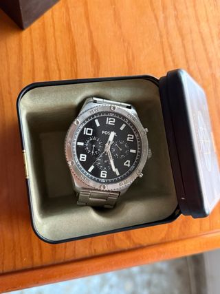 Reloj Fossil - Cronógrafo Negro y Plata
