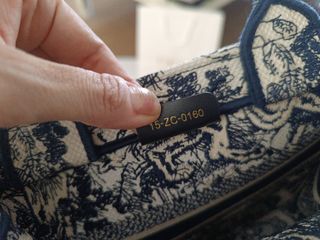 Borsa Dior mini Book Tote - Blu e Bianco