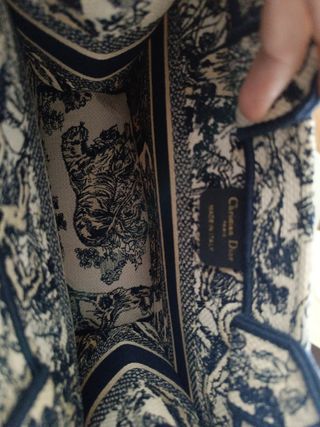 Borsa Dior mini Book Tote - Blu e Bianco