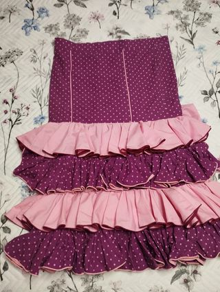 Falda rociera lunares XXL 