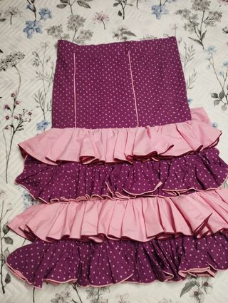 Falda rociera lunares XXL 