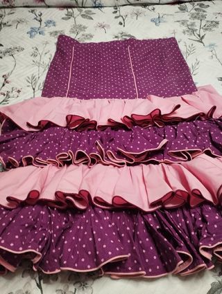 Falda rociera lunares XXL 
