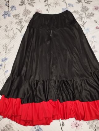 Falda Flamenca negra y roja