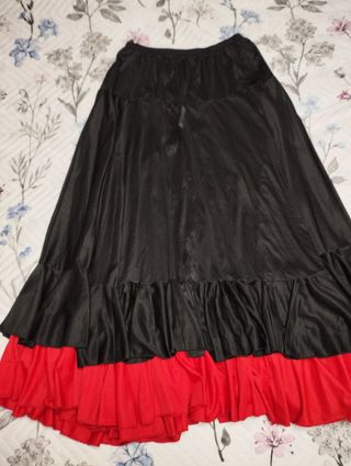Falda Flamenca negra y roja