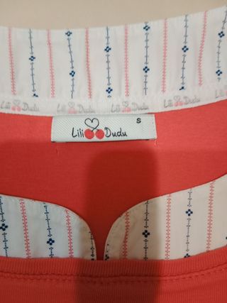 Camiseta estampada naranja-blanca