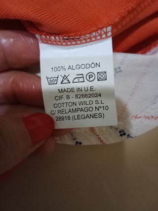 Camiseta estampada naranja-blanca