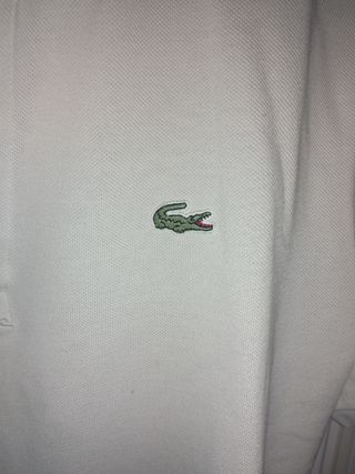 Polo Lacoste blanco manga corta