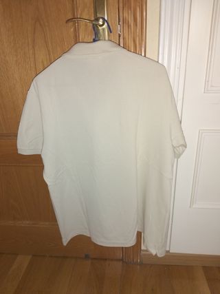 Polo Lacoste blanco manga corta