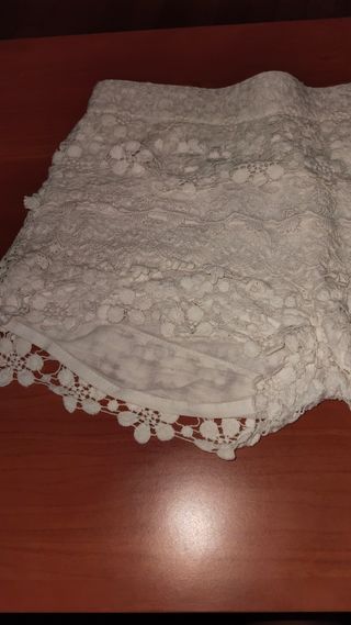 Shorts encaje blanco mujer