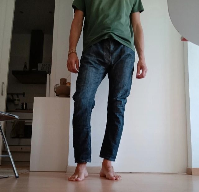 Jeans denim azul marino