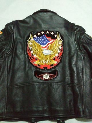 Chaqueta cuero River Road negra