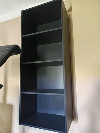Escritorio completo y estantería.