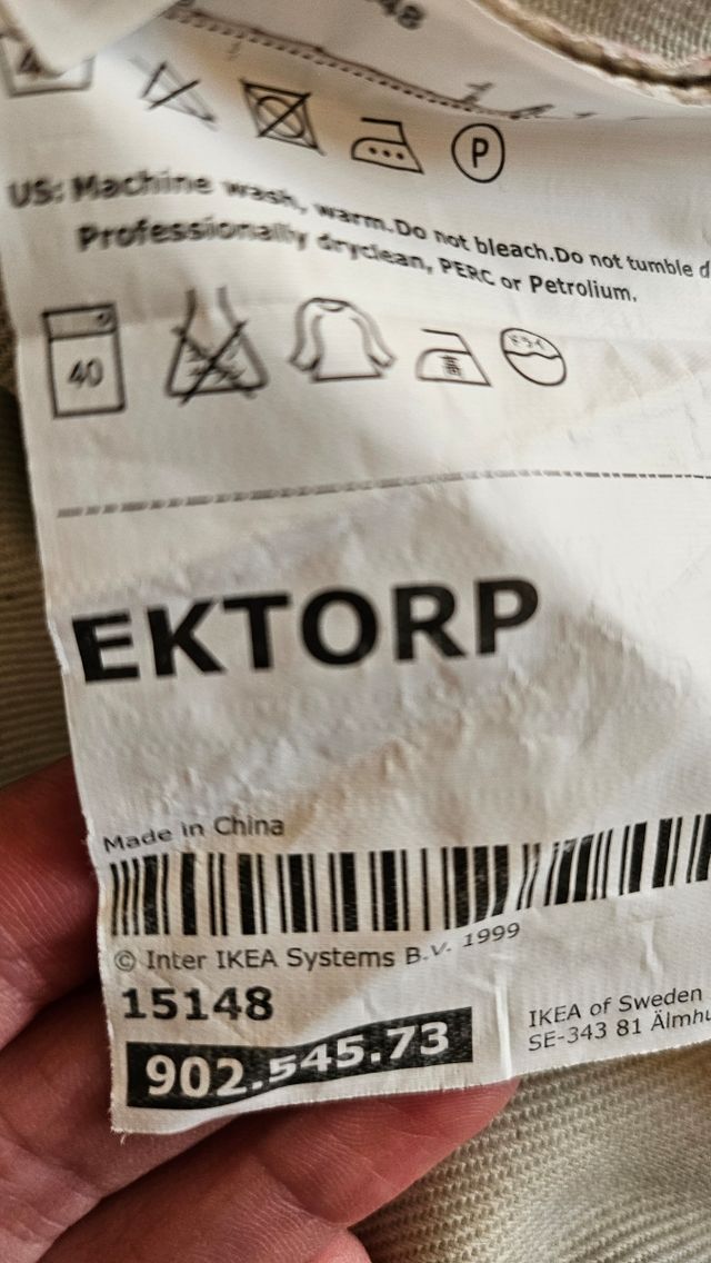 Funda sofá Ikea Ektorp 3 plazas  beige