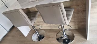 2 Taburetes isla beige