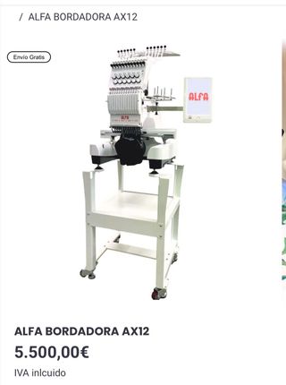 Bordadora Alfa 1500 - 12 hilos