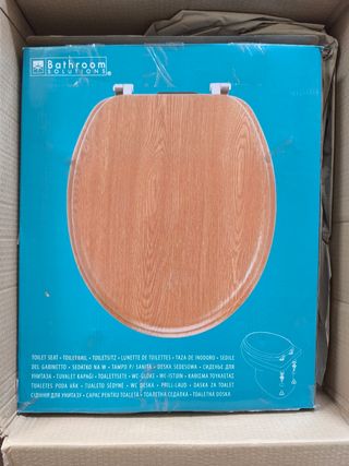 Tapa inodoro madera marrón