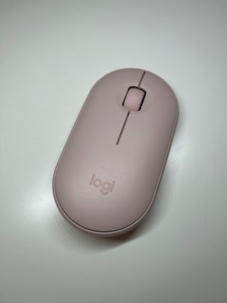 Ratón Logi Pebble rosa - inalámbrico