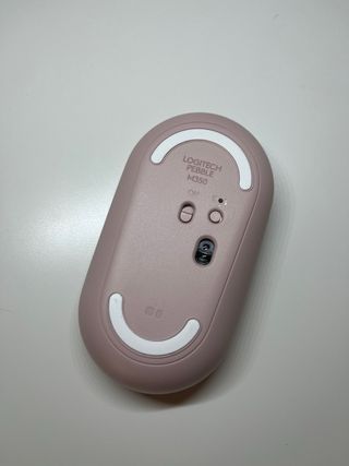 Ratón Logi Pebble rosa - inalámbrico