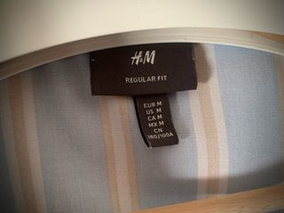 Camisa H&M rayas azul claro M