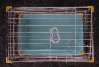 Jaula para mascotas - blanca y verde agua