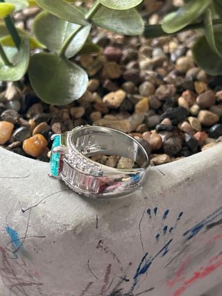 Anillo plata circonitas