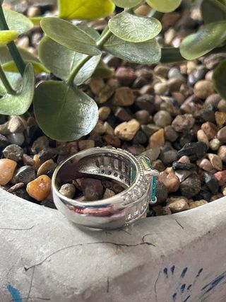 Anillo plata circonitas