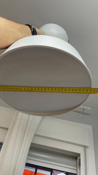 Ventilador techo pequeño blanco y marrón